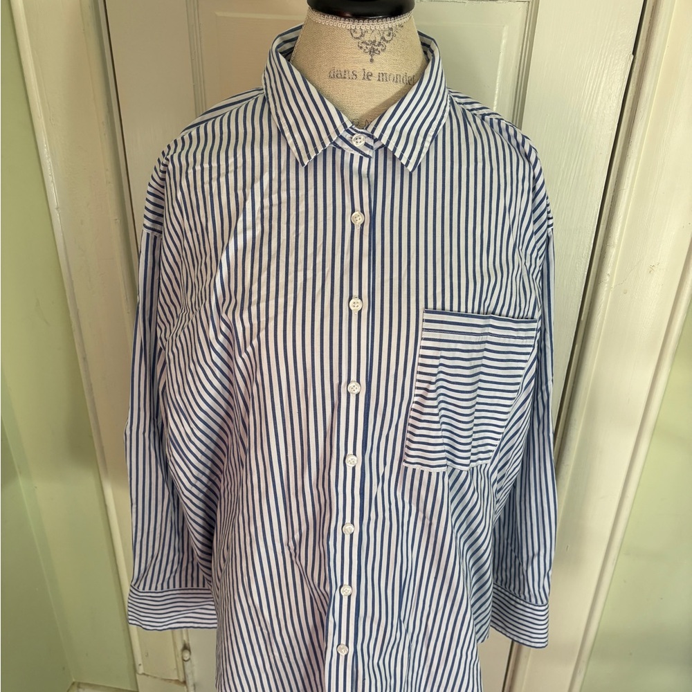 Blue Striped Men's Shirt